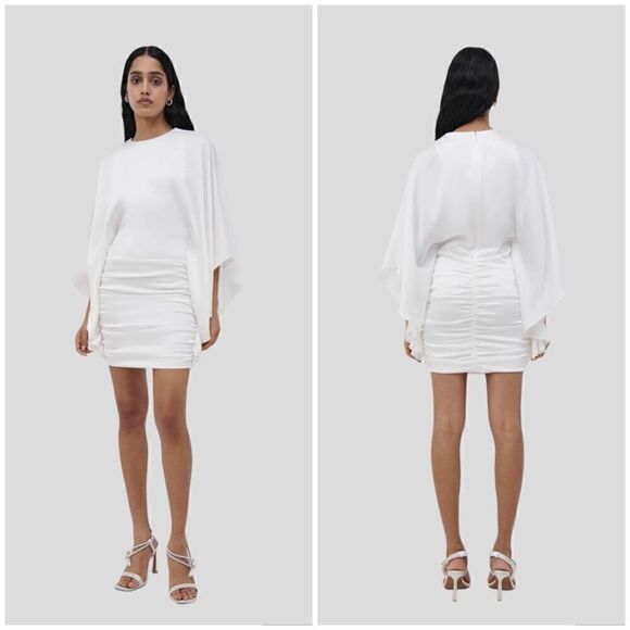 Jonathan Simkhai Kadence Bell Sleeve Mini Dress White-Size 0 - Picture 1 of 10